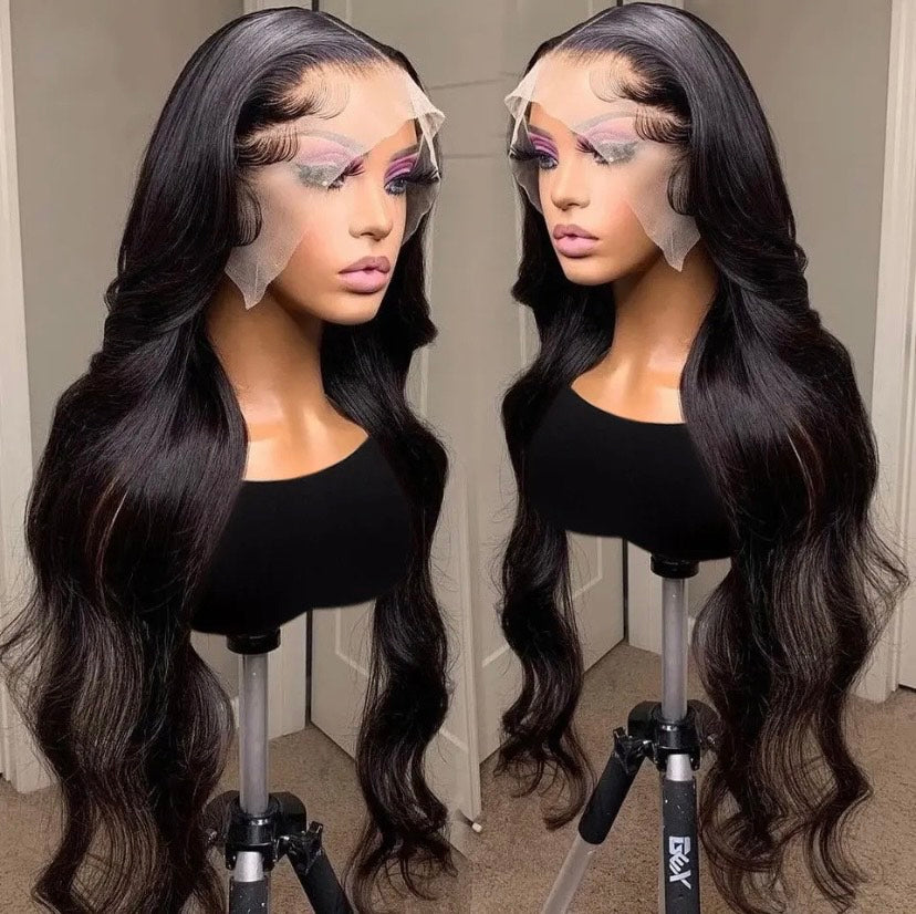 HD TRANSPARENT BODY WAVE LACE FRONT HUMAN HAIR WIGS